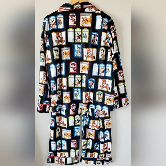 Disney Mickey Minnie Limited Edition Cartoon Fleece Pajama Set Women's XL - Picture 11 of 16